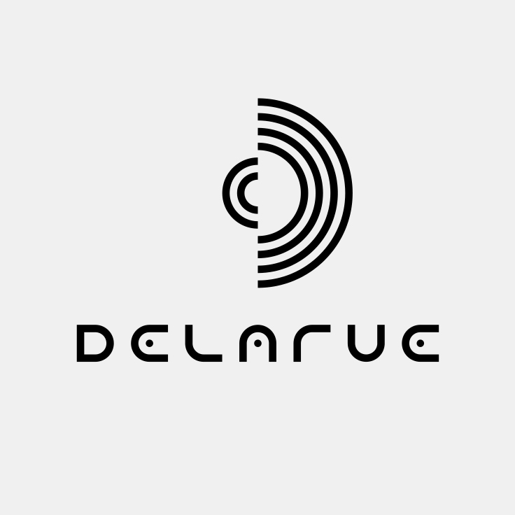 Delarue Vertical Lockup Mono