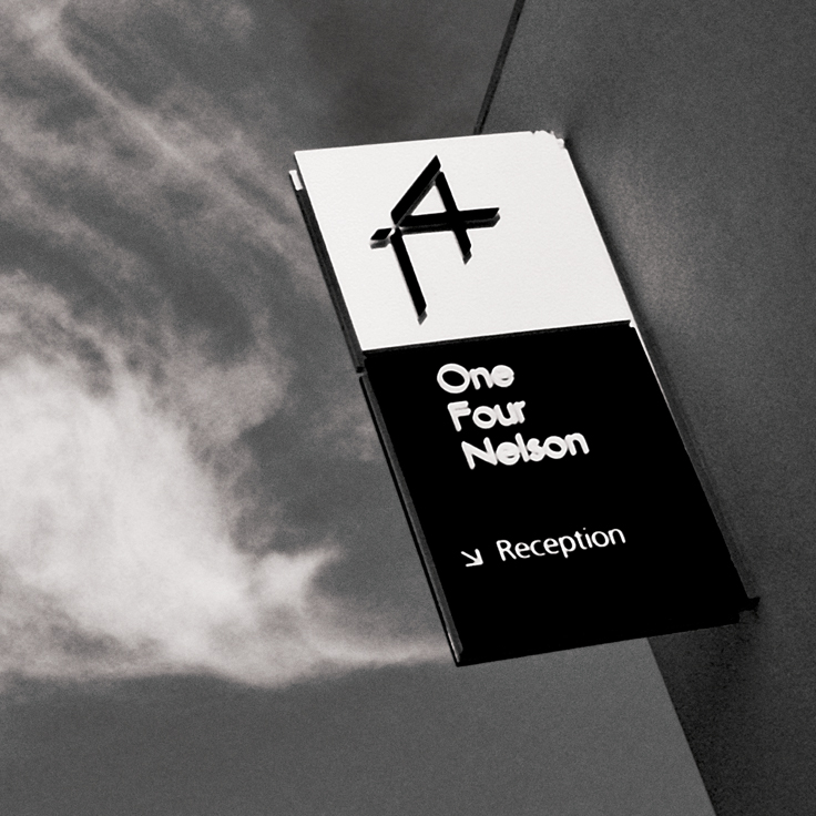 One Four Nelson Reception Sign