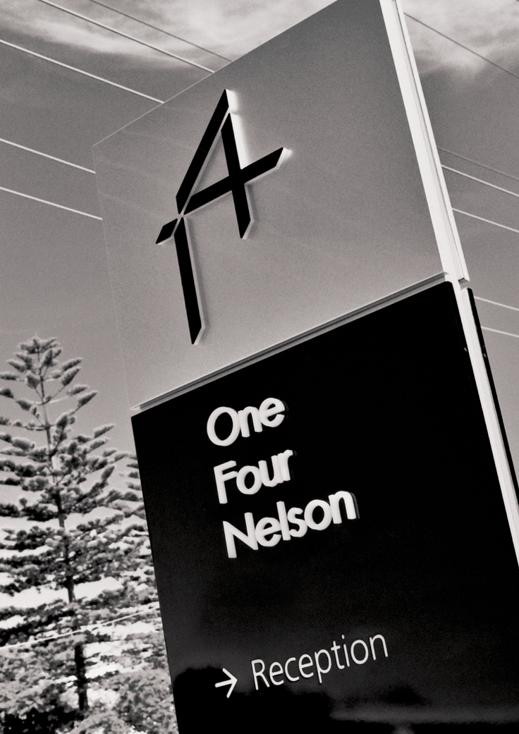 One Four Nelson Road Sign